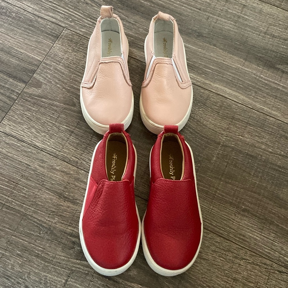 Freshly Picked Leather Slip-On Sneakers Bundle - 2 Pairs Size 8